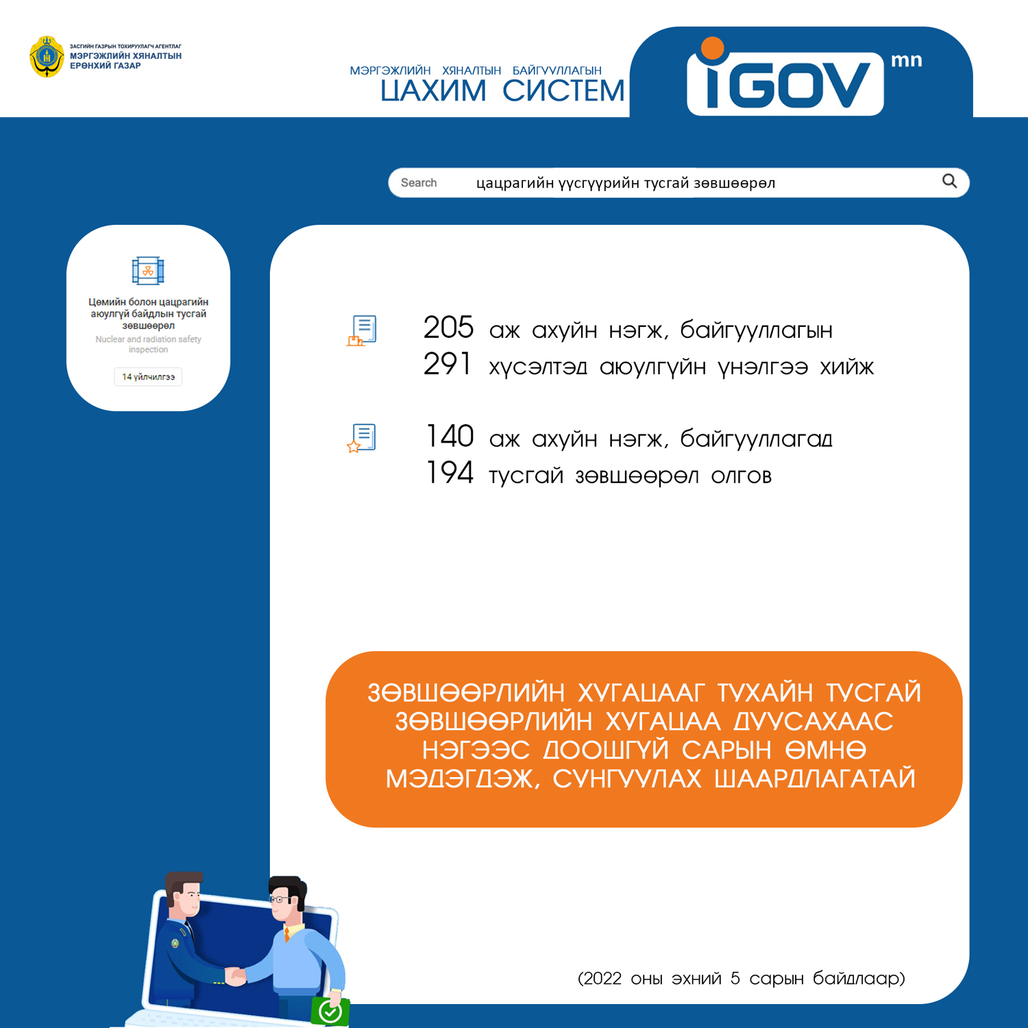Цацрагийн үүсгүүрийн тусгай зөвшөөрлийн хугацааг дуусахаас өмнө сунгуулаарай