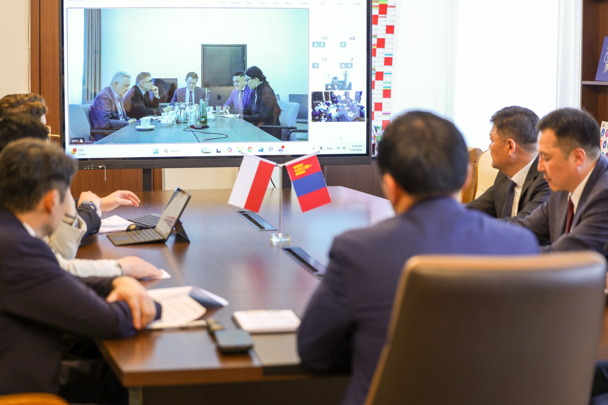 ХББОС-ын сайд болон Монгол-Польшийн Засгийн газар хоорондын комиссын хуралдааны хоёр талын даргалагч нар хооронд цахим уулзалт хийлээ